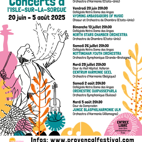 Festival International des Orchestres de Jeunes en Provence 2025 calendrier