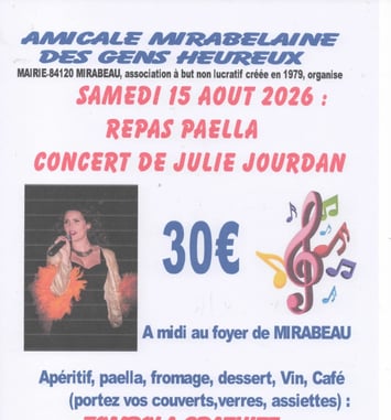 Concert Julie Jourdan et repas paella