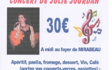 Concert Julie Jourdan et repas paella