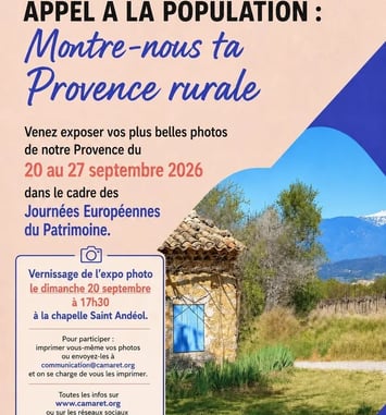 Exposition « Provence rurale : la vie des cabanons » : tableaux de Jean-Louis Sauzade, photographies de Laure Néron et fresque collective de photos