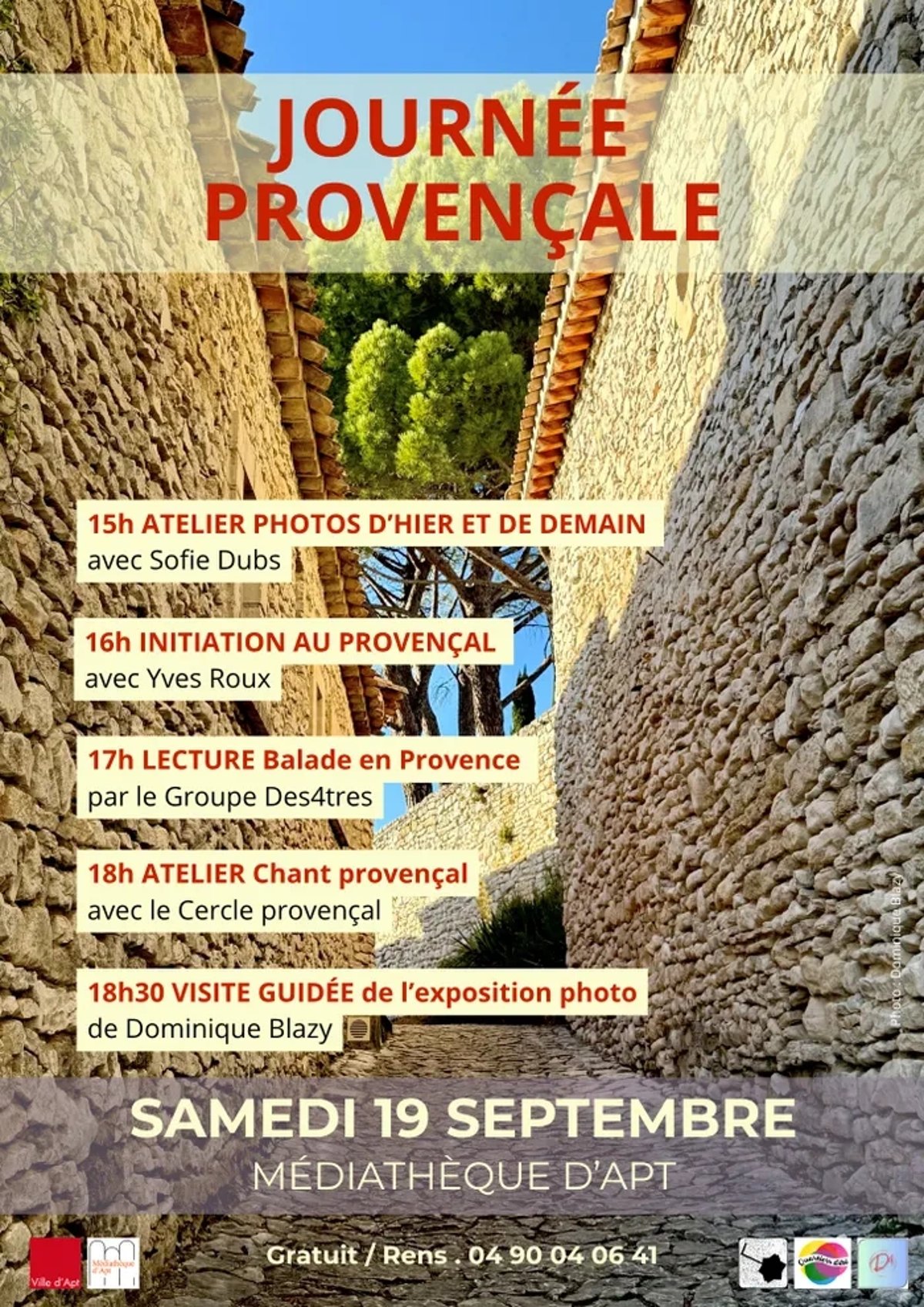 Atelier chant provençal à Apt, 19 septembre 2026